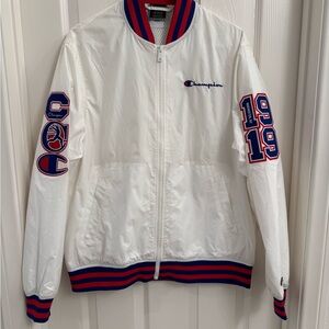 1999 Champion White Jacket with Blue Logo
